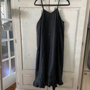 Krista Larson Vintage Black Silk Beaded Dress